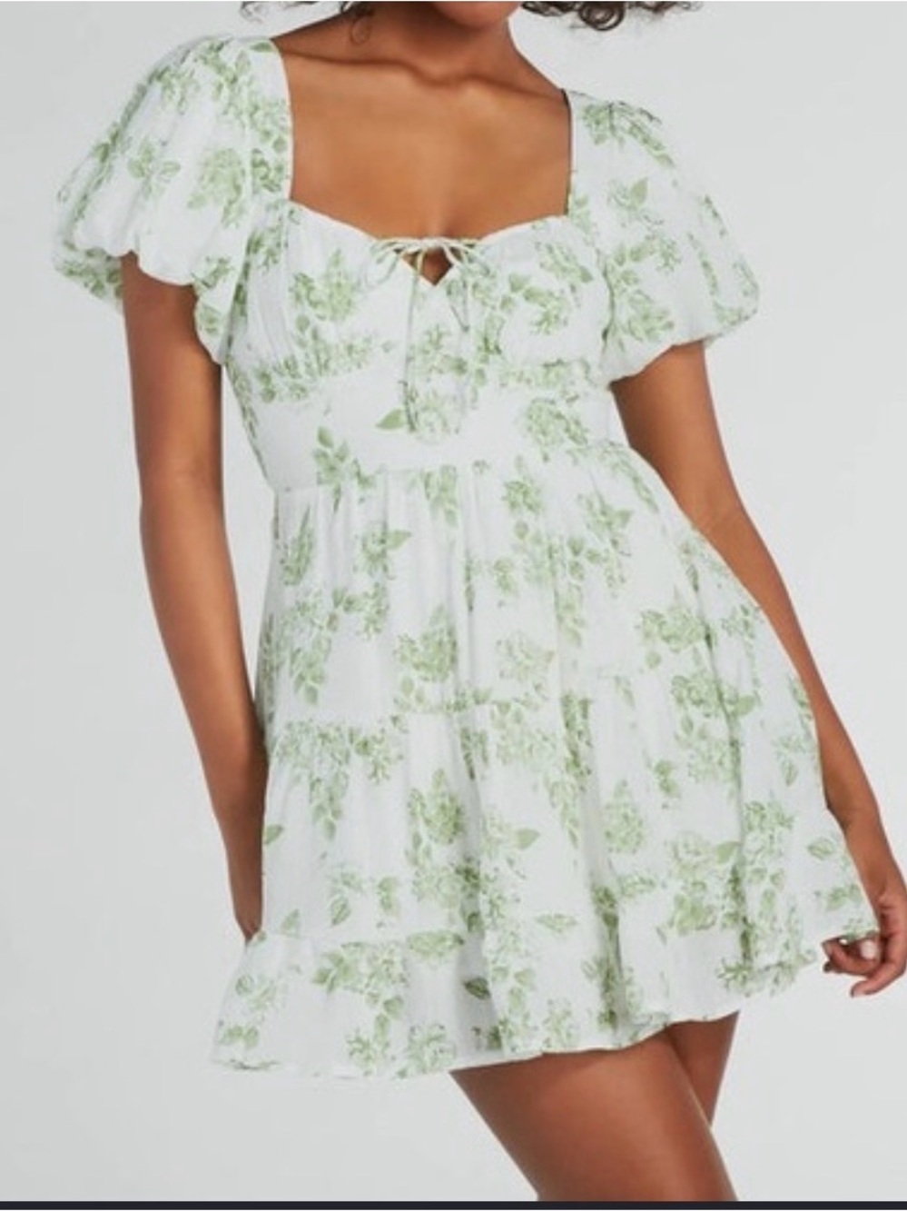Windsor Vineyard Gal Floral Woven Skater
Dress Mini Green Size Small